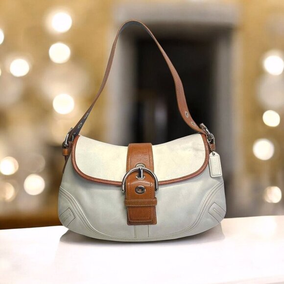 COACH Soho satchel, shoulder bag,Y2k brown and ivory with wallet set - Picture 9 of 13